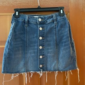 PacSun Button Fly Denim Mini Skirt
